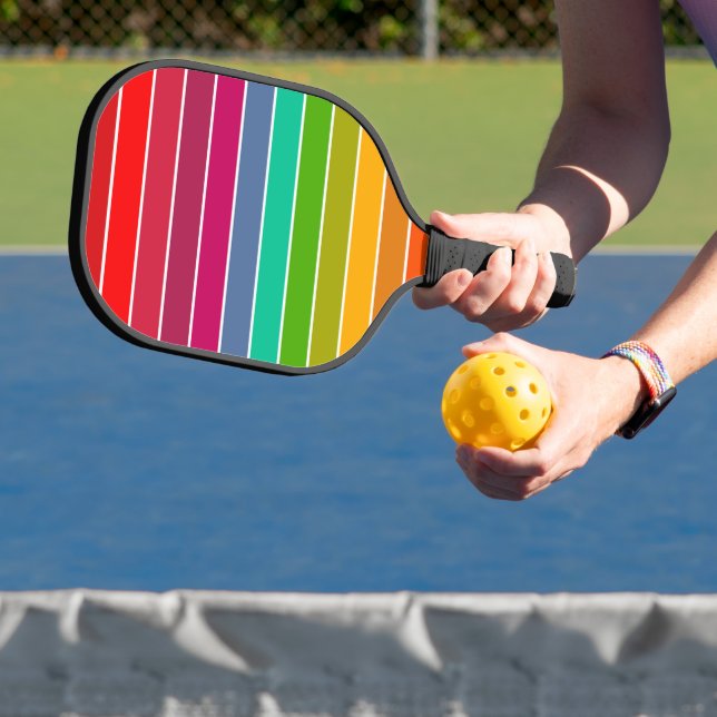 Pop Art Stripes Pickleball Paddle (Insitu)