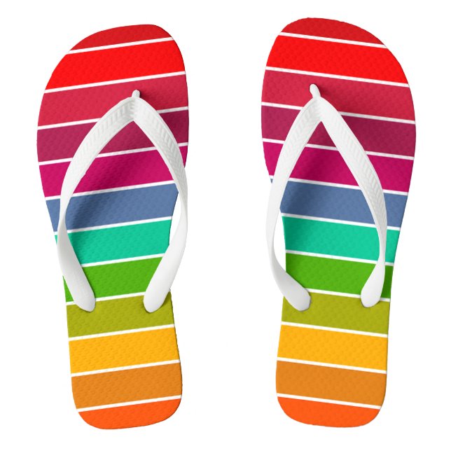 Pop Art Stripes Thongs (Footbed)