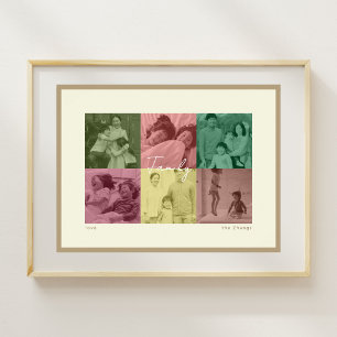 Pop Art Style Family Photo Collage Poster