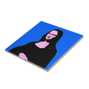 Pop Art Style Mona Lisa  Ceramic Tile