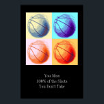 Pop Art Style Motivational Quote Basketball Poster<br><div class="desc">I Love This Game. Popular Sports - Basketball Game Ball Image.</div>