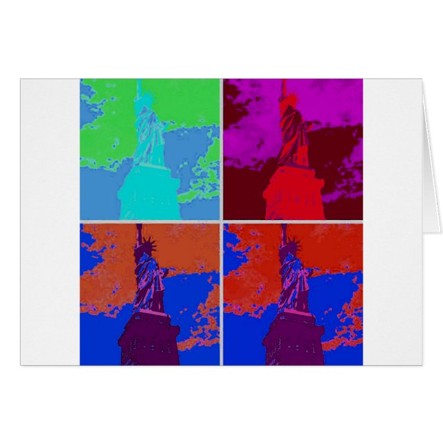 Pop Art Style Statue of Liberty (Front Horizontal)