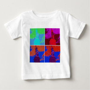Pop Art Style Statue of Liberty Baby T-Shirt