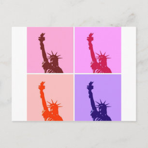 Pop Art Style Statue of Liberty Postcard