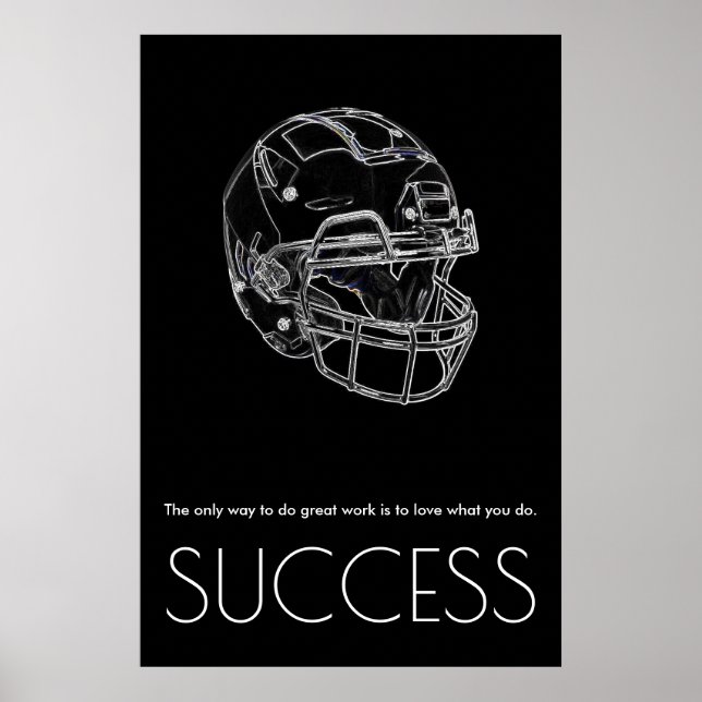Pop Art Success Motivational Football Trendy Poster (Front)
