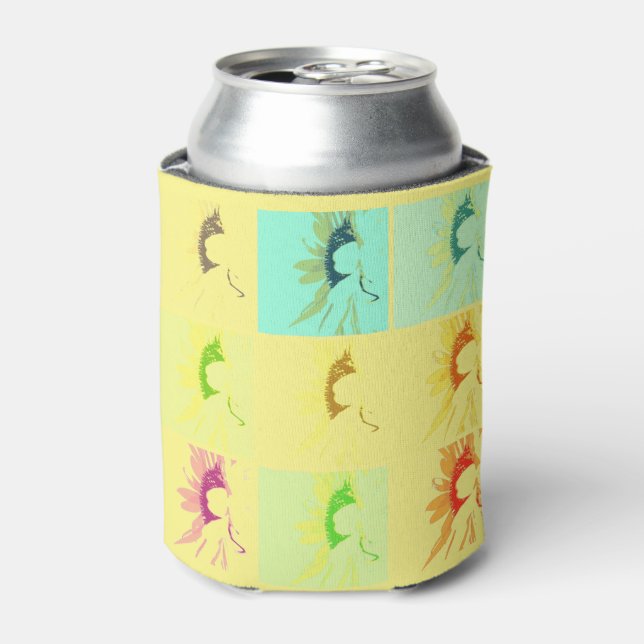Pop Art Sunflowers Can Cooler (Can Front)