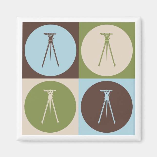 Pop Art Surveying Magnet (Front)