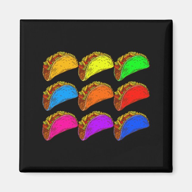 Pop Art Taco Magnet (Front)