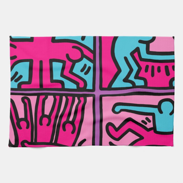 pop art tea towel (Horizontal)