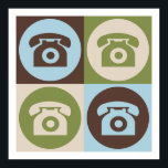 Pop Art Telephones Poster<br><div class="desc">Pop Art Telephones. Get this fun design featuring your hobby,  occupation,  or obsession on great t-shirts,  stickers & much more. They also make great gifts!</div>