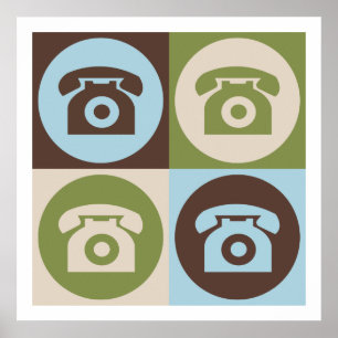 Pop Art Telephones Poster