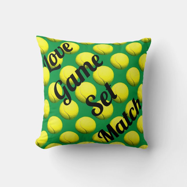 Pop Art Tennis Themed  Cushion (Front)
