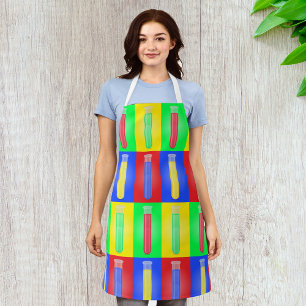 Pop Art Test Tubes Science Chemistry Laboratory Apron