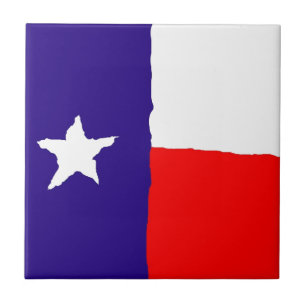 Pop Art Texas State Flag Ceramic Tile