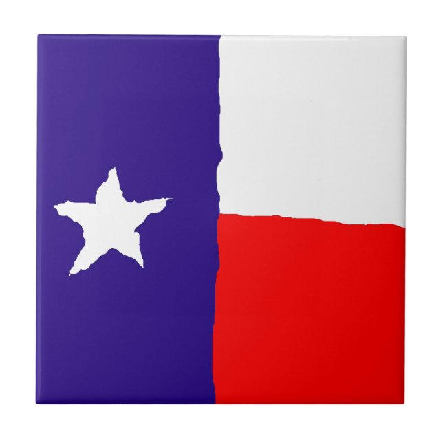 Pop Art Texas State Flag Ceramic Tile (Front)