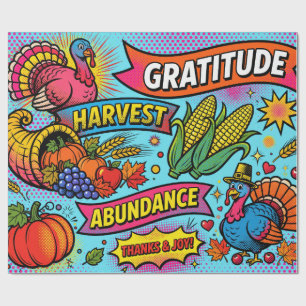 Pop Art Thanksgiving Wrapping Paper