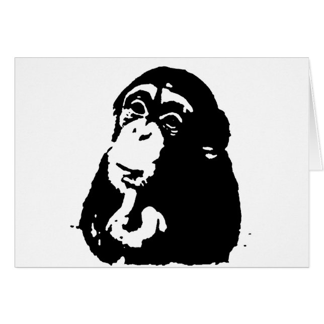 Pop Art Thinking Chimpanzee (Front Horizontal)