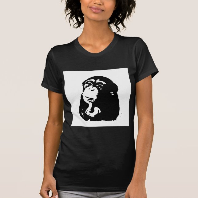 Pop Art Thinking Chimpanzee T-Shirt (Front)