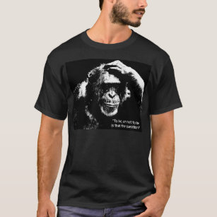 Pop Art Thinking Monkey Shakespeare Quote Men's T-Shirt