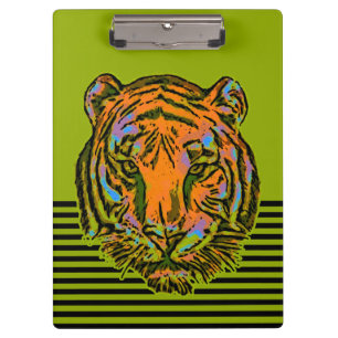 Pop Art TIGER HEAD + your backgr. & ideas Clipboard