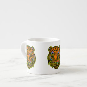 Pop Art TIGER HEAD + your backgr. & ideas Espresso Cup