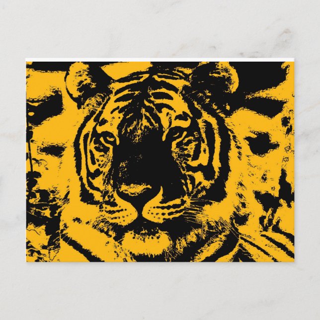 Pop Art Tiger Postcard (Front)