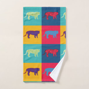 Pop Art Tigers Bath Towel Set