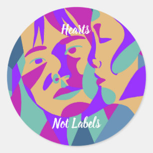 Pop Art   Two Women   Portrait Classic Round Sticker