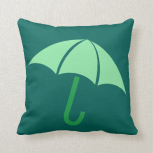 Pop Art Umbrella Green Cushion