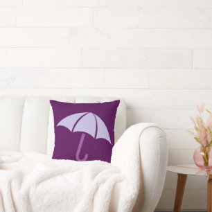 Pop Art Umbrella Purple  Cushion