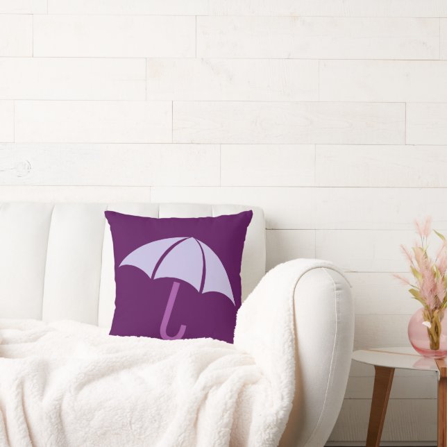 Pop Art Umbrella Purple  Cushion (Couch)
