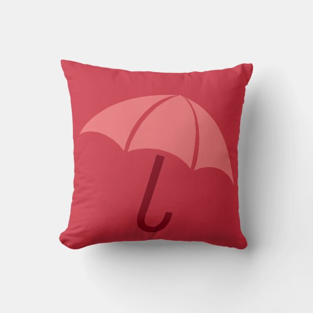 Pop Art Umbrella Red Cushion (Front)