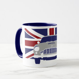 POP ART UNION JACK DB5 CAR AUTO MUG