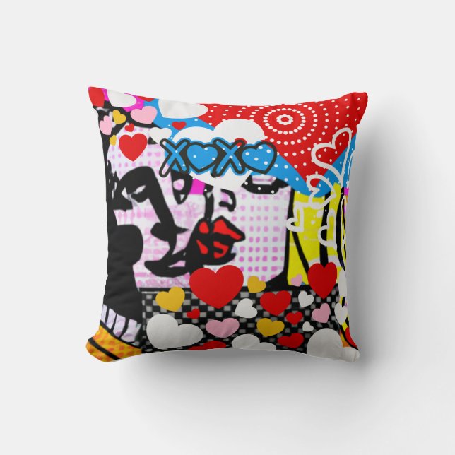Pop Art Valentine Cushion (Front)