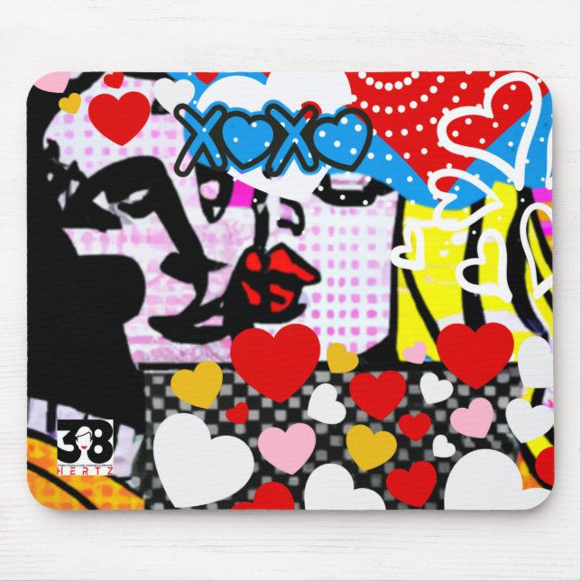 Pop Art Valentine Mouse Pad (Front)