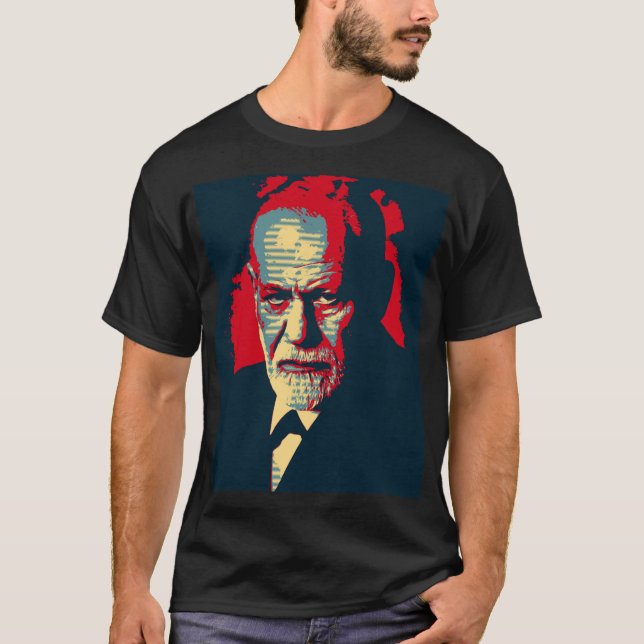 Pop Art version of a classic portrait of Freud T-Shirt (Front)