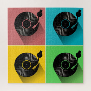 Pop Art Vinyl Record Players Jigsaw Puzzle