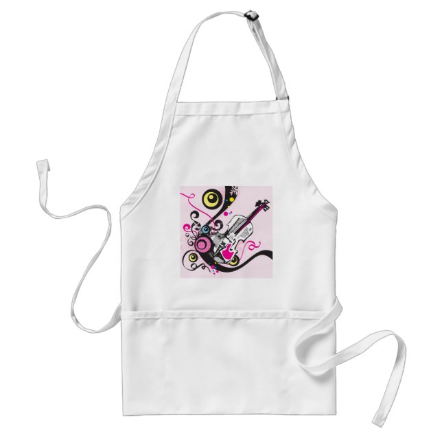 Pop Art Violin Abstract Musical Punk Rock Standard Apron (Front)