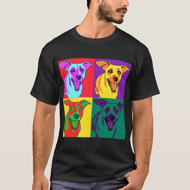 pop art warhol dog T-Shirt (Front)