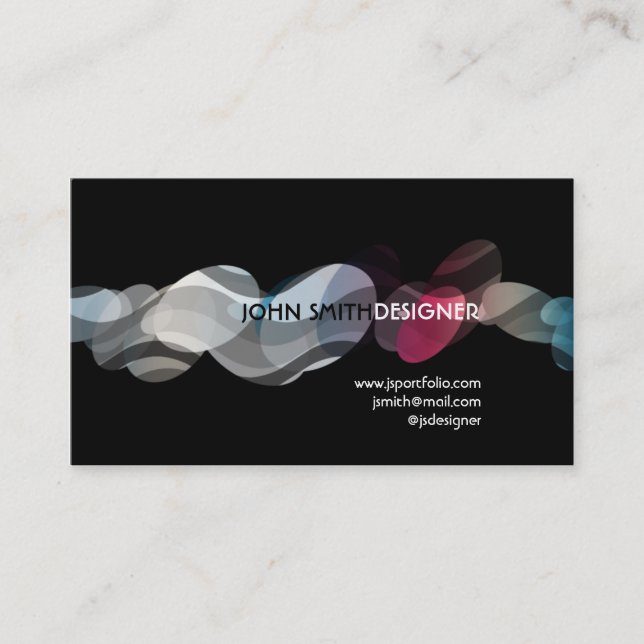 Pop Art & Waves Business Card (Front)