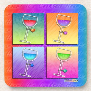 Pop Art Wine Cork Coaster