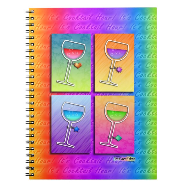 Pop Art WINE NOTEBOOK - JOURNAL - DIARY (Front)