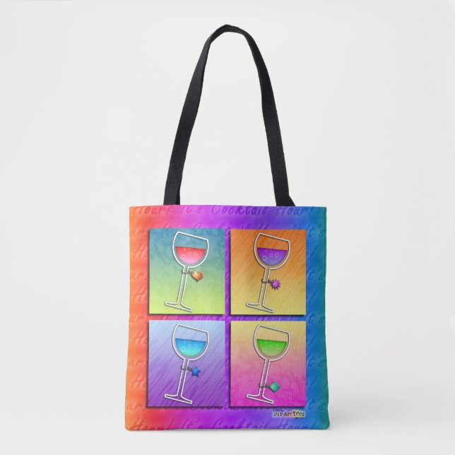 POP ART WINE TOTE BAG (Front)