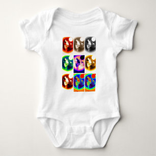 Pop Art Wolf Baby Bodysuit