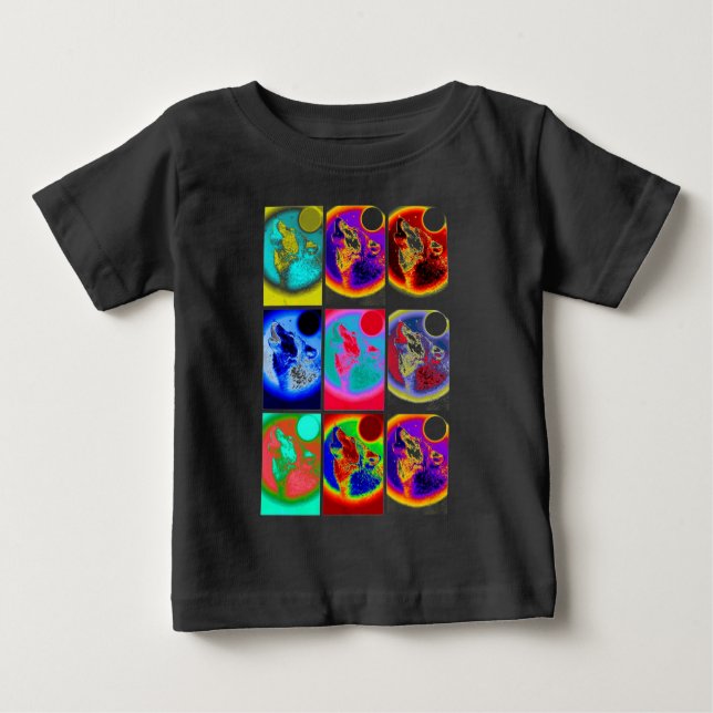 Pop Art Wolf Baby T-Shirt (Front)