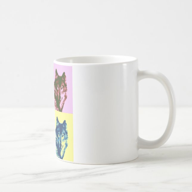 Pop Art Wolf Coffee Mug (Right)