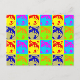 Pop Art Wolf Eyes Postcard