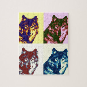 Pop Art Wolf Jigsaw Puzzle