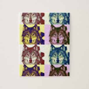 Pop Art Wolf Jigsaw Puzzle