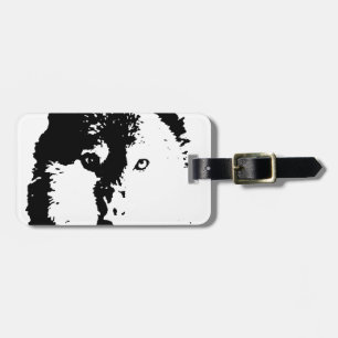 Pop Art Wolf Luggage Tag